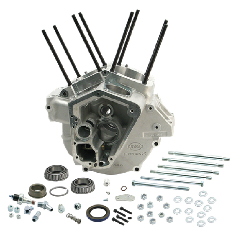S&S Cycle 92-99 BT w/ Stock Bore Super Stock Alternator Style Crankcase - Natural 31-0005 31-0005 User 1