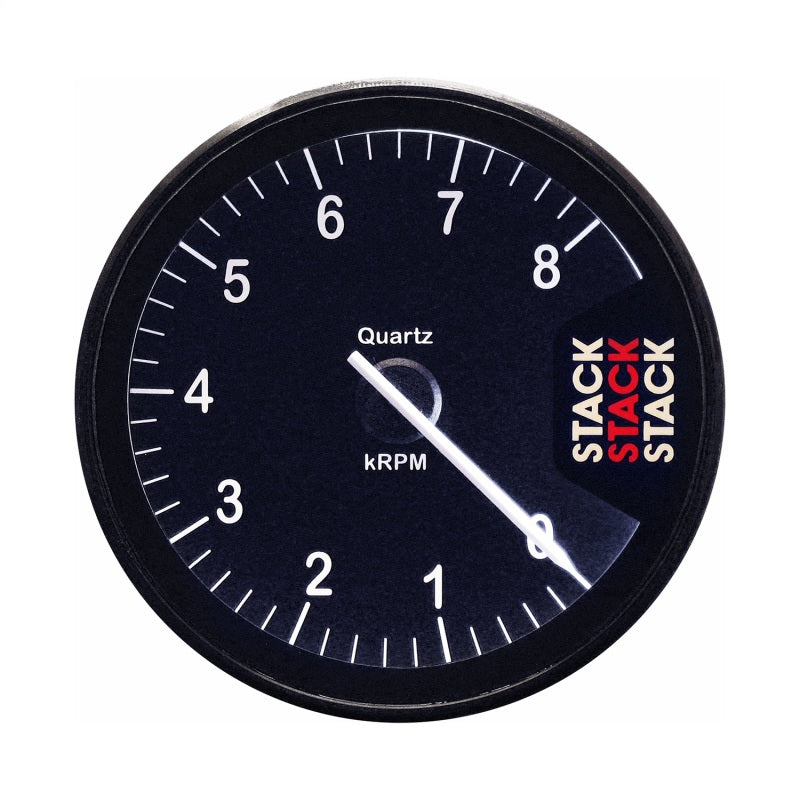 Autometer Stack Clubman Tachometer 80mm 0-8K RPM - Black ST200-08 ST200-08 Photo - Primary