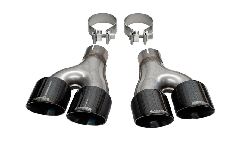 CORSA Performance Corsa 11-21 Jeep Grand Cherokee Twin 2.5in Inlet / 4in Outlet Black PVD Pro-Series Tip Kit 14068BLK