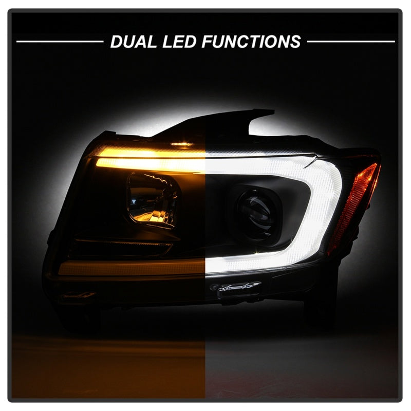 Spyder 11-13 Jeep Grand Cherokee - Light Bar Proj Headlights - Halo Model - Blk - PRO-YD-JGC11-LB-BK 5085795 5085795 Photo - Unmounted