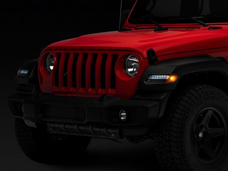 Raxiom 18-23 Jeep Wrangler JL Sport Axial Series SEQL LED Parking/Turn Signal Lights- Smoked J155019-JL J155019-JL Photo - Close Up