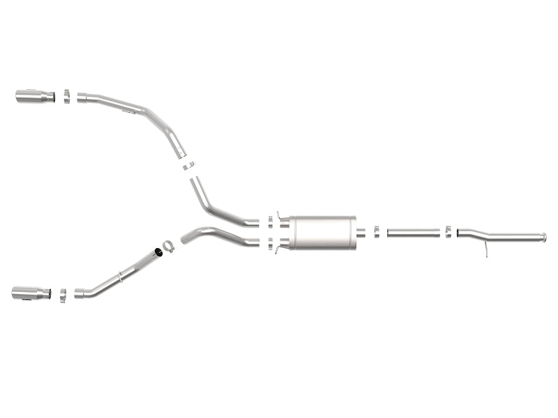 aFe Apollo GT Series 3 IN 409 SS Cat-Back Exhaust System w/ Polish Tip GM Sierra 1500 09-18 49-44111-P 49-44111-P Photo - Unmounted