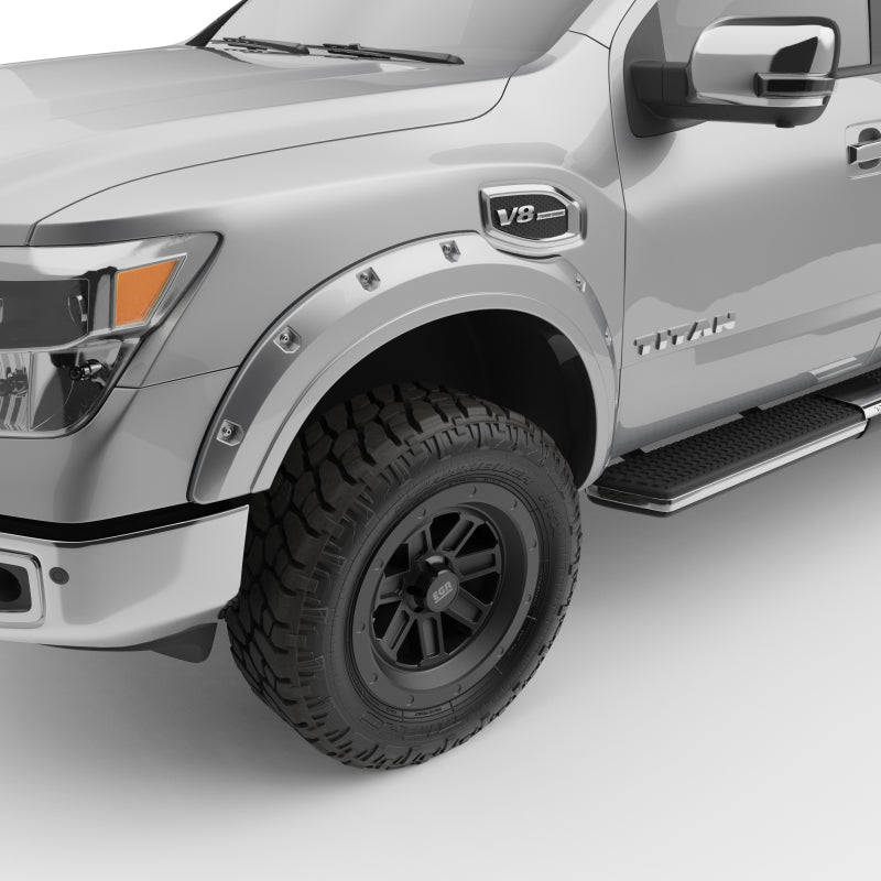 EGR 16+ Nissan Titan XD Bolt-On Look Color Match Fender Flares - Set - Liquid Platinum Metallic 795904-K23 795904-K23 User 1