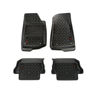 Rugged Ridge All Terrain Floor Liner Kit,Front/Rear,Black,18-19 Jeep Wrangler JL 12987.43 Photo - Primary