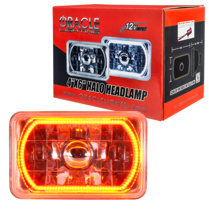 ORACLE Lighting Oracle Pre-Installed Lights 4x6 IN. Sealed Beam - Amber Halo 6909-005 6909-005 Photo - Close Up