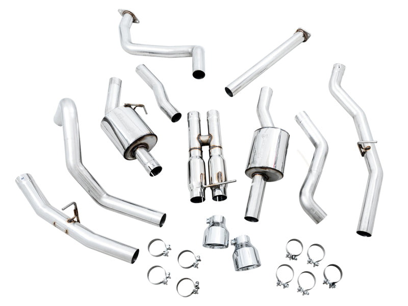 AWE Tuning 2021 RAM 1500 TRX 0FG Cat-Back Exhaust - Chrome Silver Tips 3015-32004 3015-32004 Photo - out of package