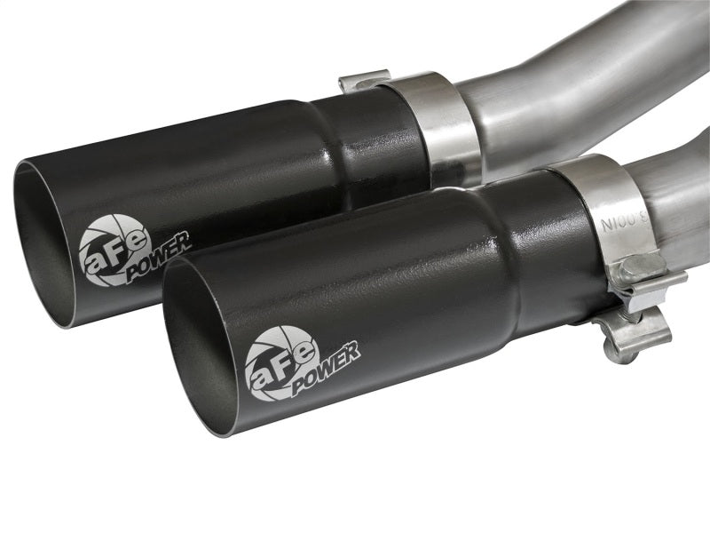 aFe Rebel Series 3in to 2-1/2in Stainless Steel Cat-Back Exhaust System w/ 49-44070-B Photo - Unmounted