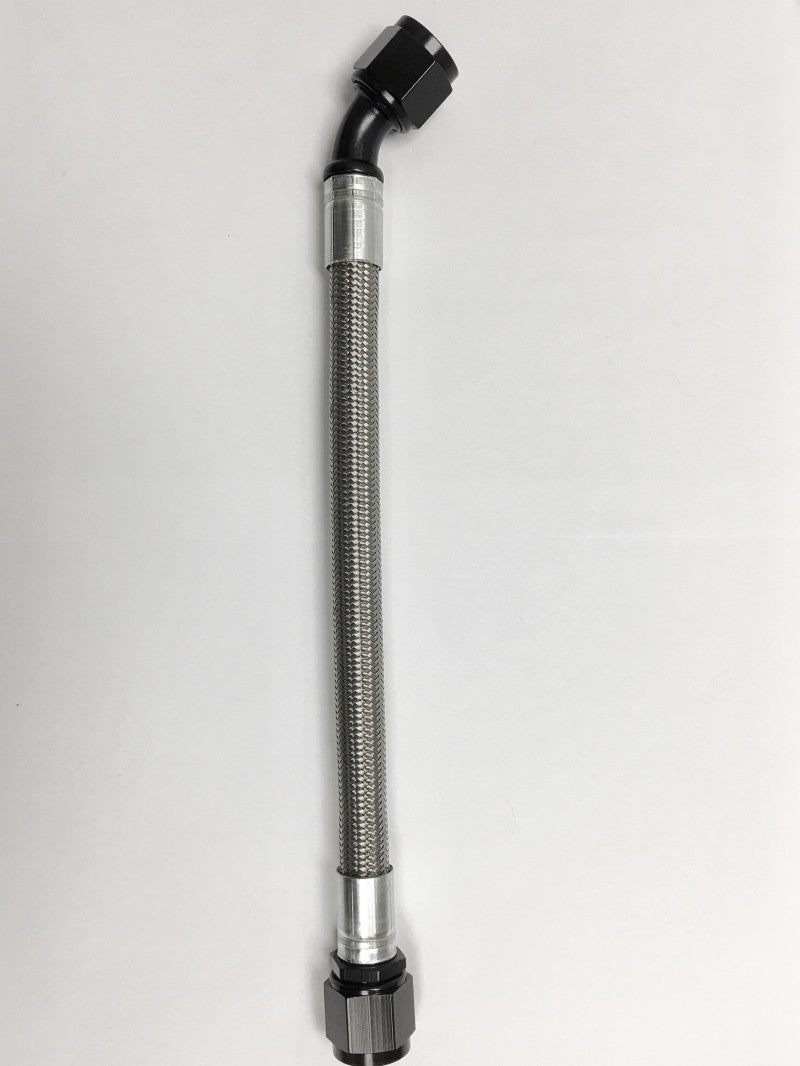Fragola -10AN PTFE Hose Assembly Straight x 45 Degree 20in 6010-1-4-20BL 6010-1-4-20BL Photo - Primary
