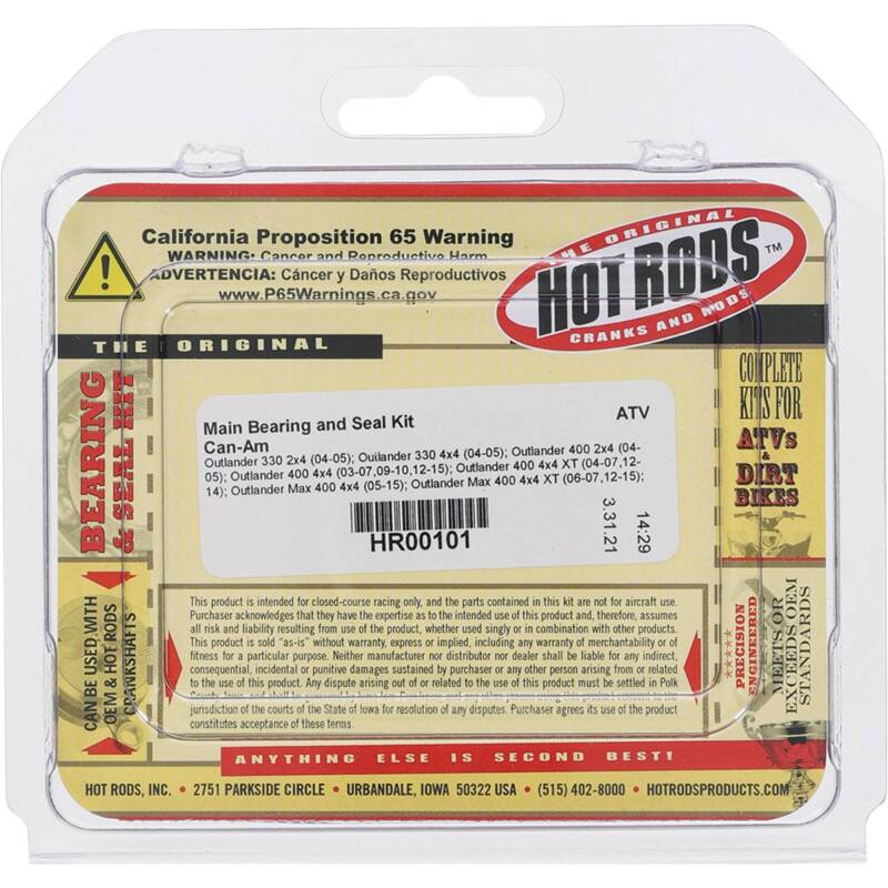 Hot Rods Hr Main Bearing And Seal Kit HR00101 HR00101 Photo - Primary