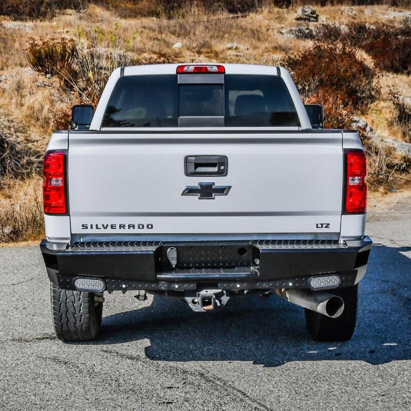 Westin 14-18 Chevrolet Silverado HDX Bandit Rear Bumper - Black 58-341155 58-341155 Photo - Mounted