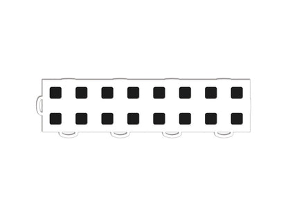 WeatherTech TechFloor - 3in X 12in Tiles(Left Loop) - White/Black **Order in Qtys of 10 51T312LL WH-BK 51T312LL WH-BK Photo - Primary