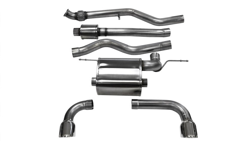 Corsa 12-14 BMW 335i Sedan AWD F30 3in Polished Touring Dual Rear Single 3.5in Tip Cat-Back Exhaust 14938 14938 Photo - Primary