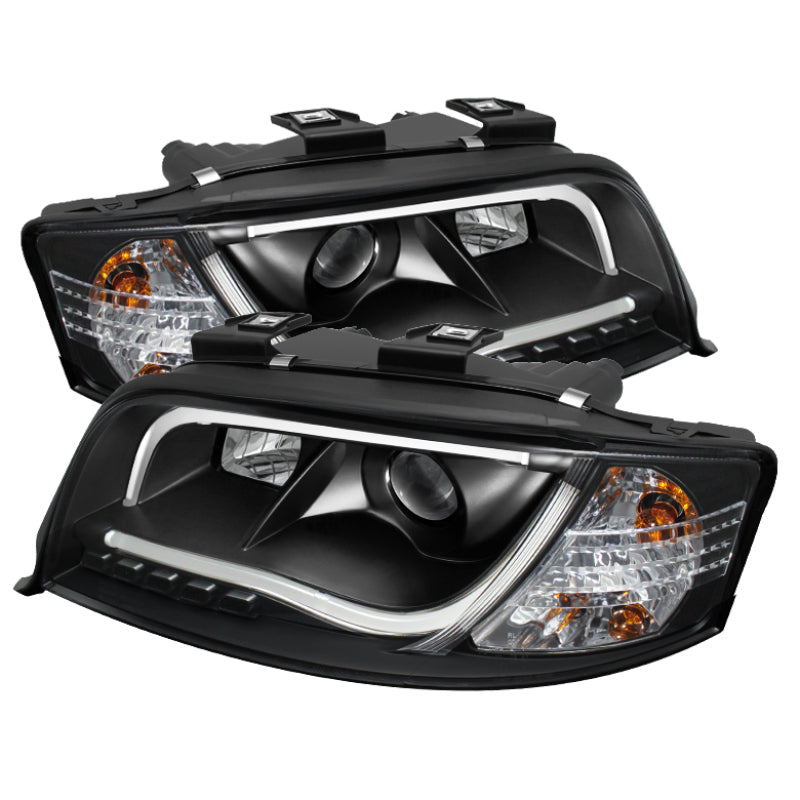 Spyder Audi A6 02-04 Projector Headlights Halogen ModelLight Tube DRL Blk PRO-YD-ADA601-LTDRL-BK 5071873 5071873 Photo - Primary