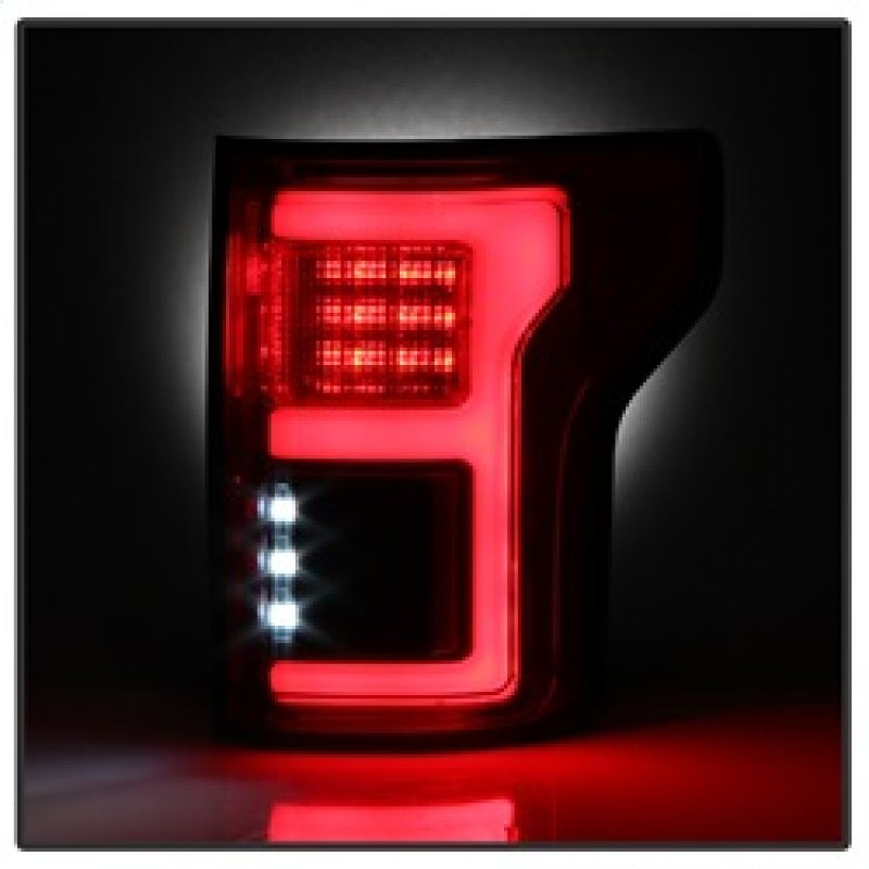 Spyder 15-18 Ford F-150 LED Tail Lights (w/Blind Spot) - Red Clear (ALT-YD-FF15015BS-LBLED-RC) 5085320 5085320 Photo - Unmounted