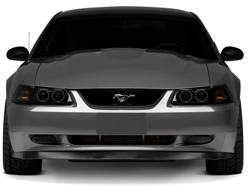Raxiom 99-04 Ford Mustang Dual LED Halo Projector Headlights- Black Housing (Smoked Lens) 49113 49113 Photo - Close Up