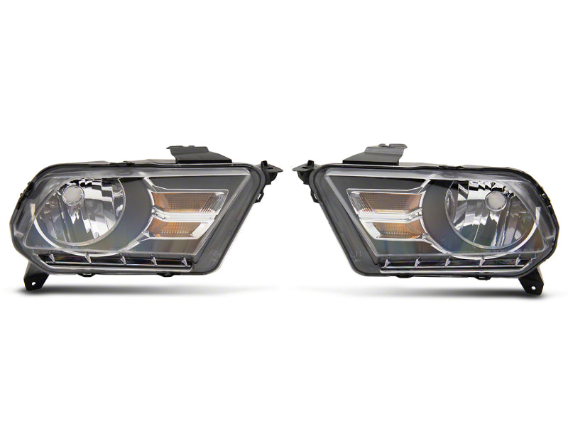 Raxiom 10-12 Ford Mustang Axial Series OEM Style Rep Headlights- Chrome Housing (Clear Lens) 413416 413416 Photo - Primary