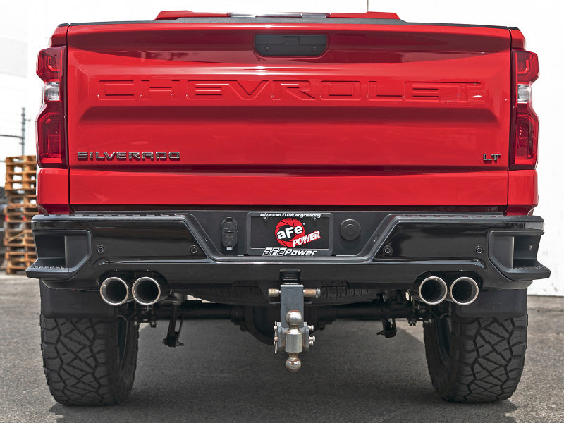 aFe Vulcan Series 3in 304SS Exhaust Cat-Back Exh w/ Pol Tips 2019 GM Silverado / Sierra 1500 V8-5.3L 49-34105-P 49-34105-P Photo - Mounted