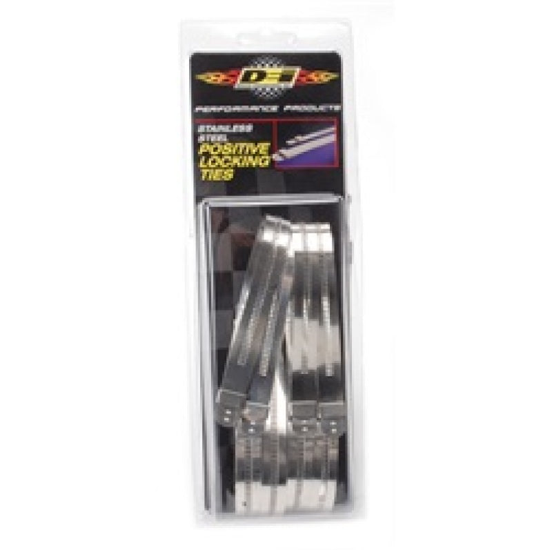 DEI Stainless Steel Positive Locking Tie 1/2in (12mm) x 9in - 8 per pack 10211 10211 Photo - in package