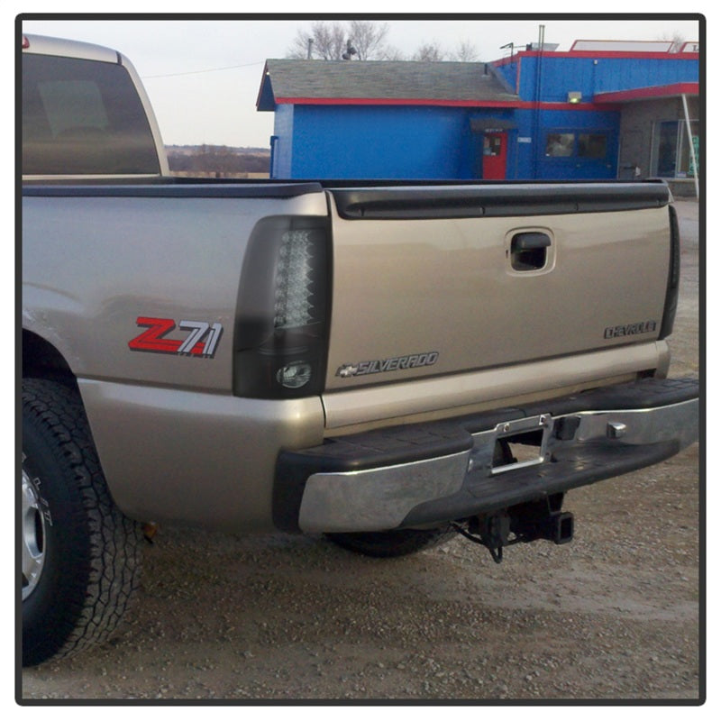 Spyder Chevy Silverado 1500 99-02 (Not Fit Stepside) LED Tail Lights Blk Smke ALT-YD-CS99-LED-BSM 5078063 5078063 Photo - Mounted