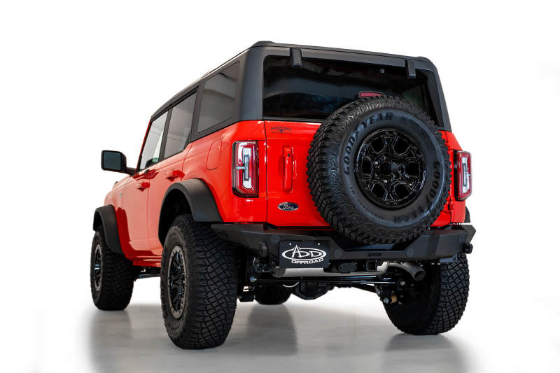 Addictive Desert Designs 2021+ Ford Bronco Rock Fighter Rear Bumper - Hammer Black R23012NA01NA R23012NA01NA Photo - Primary