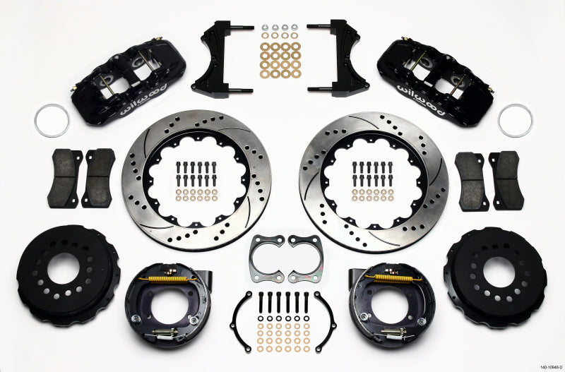 Wilwood AERO4 Rear P-Brake Kit 14.00" Drilled Big Ford  2.50"Offset 140-10948-D Photo - Primary