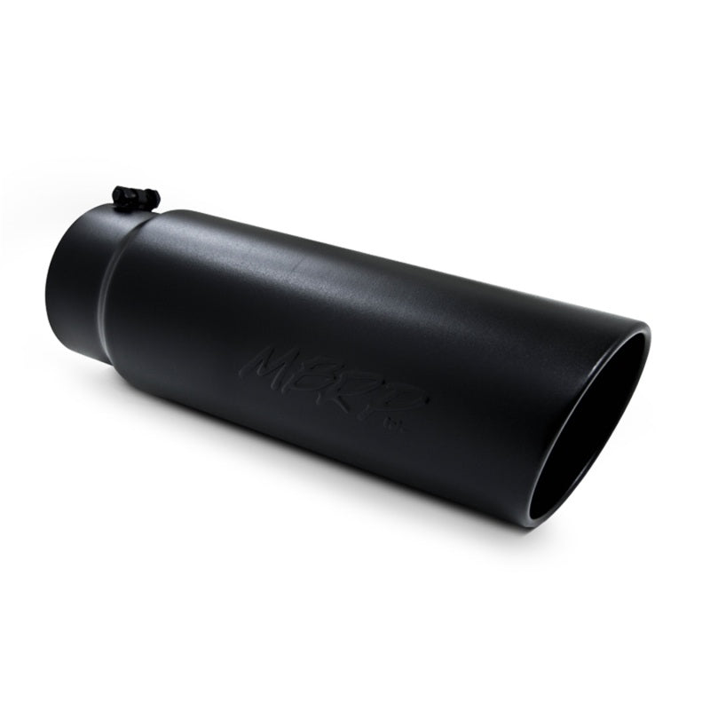 MBRP Universal Tip 6in OD Angled Rolled End 5in Inlet 18 in Length T5125BLK Photo - Primary