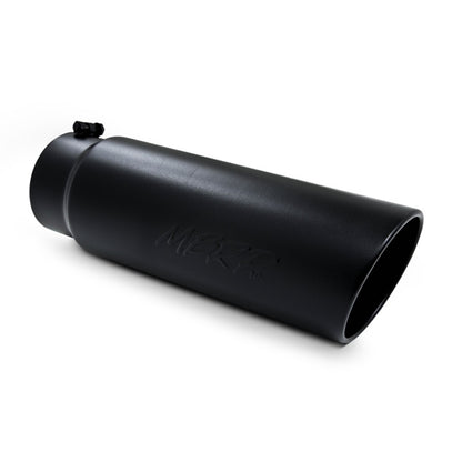 MBRP Universal Tip 6in OD Angled Rolled End 5in Inlet 18 in Length T5125BLK Photo - Primary