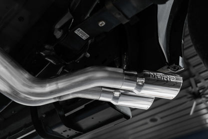 MBRP 15+ Ford F150 Pre-Axle 4in OD Tips Dual Outlet 3in Black Coated S5262BLK Photo - Close Up