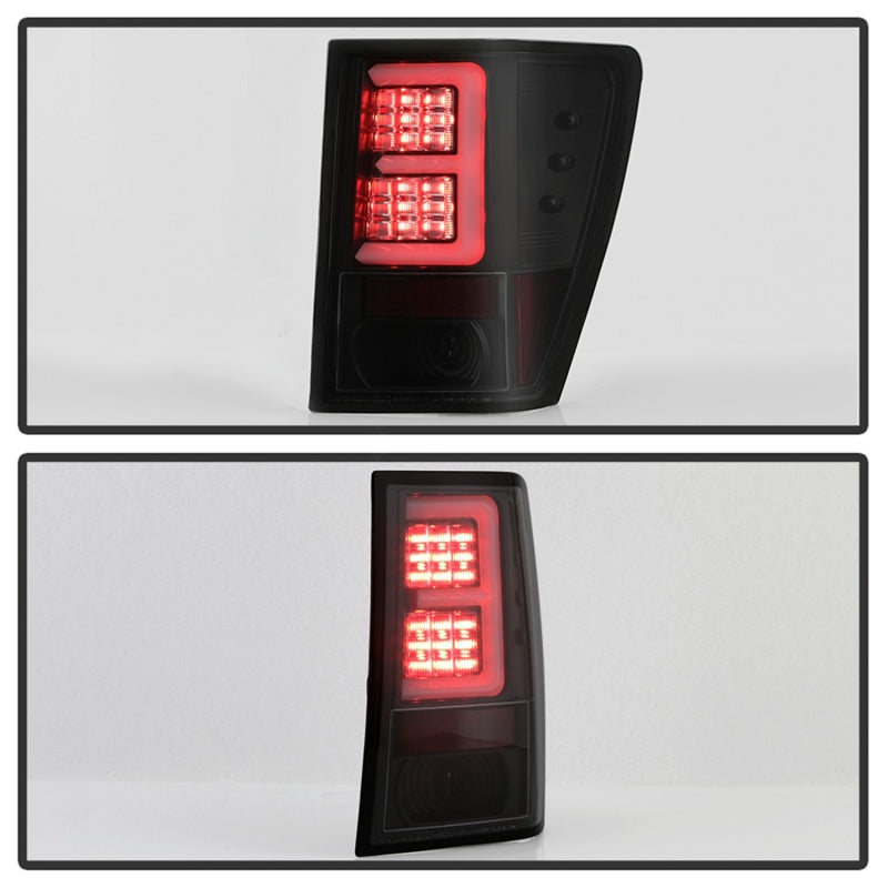 Spyder 07-10 Jeep Grand Cherokee Light Bar LED Tail Lights - Black Smoke ALT-YD-JGC07V2-LB-BSM 5086662 5086662 Photo - Unmounted