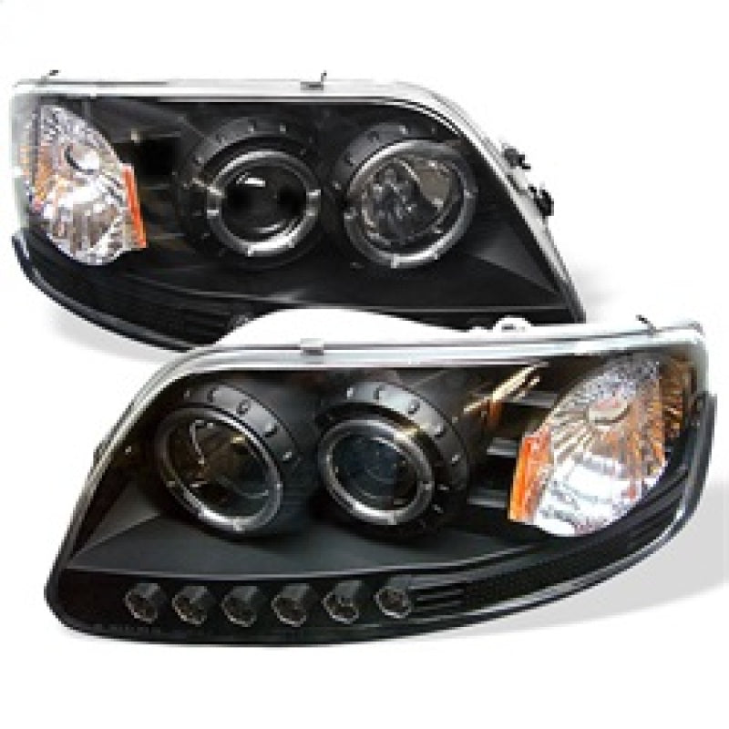 Spyder Ford F150 97-03 Projector - LED Halo Amber Reflctr LED Blk PRO-YD-FF15097-1P-AM-BK 5010261 5010261 Photo - Primary
