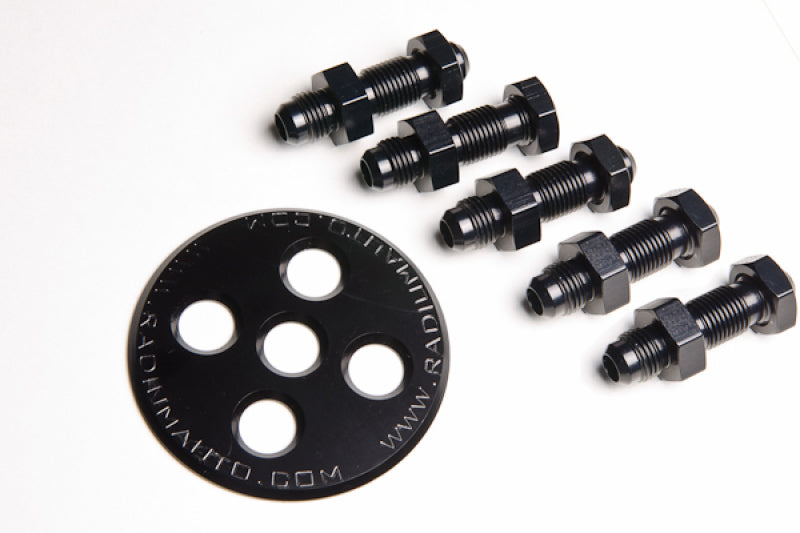 Radium Engineering Fuel Surge Tank 6AN Bulkhead Plate w/ Fittings and Nuts 20-0128-01 20-0128-01 Photo - Primary