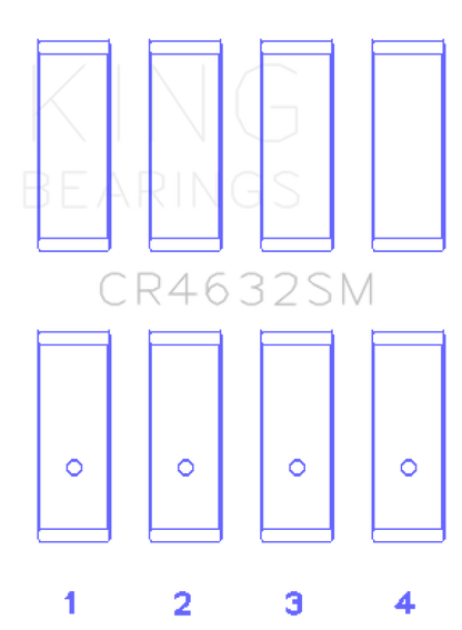 King Engine Bearings Nissan Hr15/16DE (Size +0.25mm) Connecting Rod Bearing Set CR4632SM0.25 CR4632SM0.25 Photo - Primary