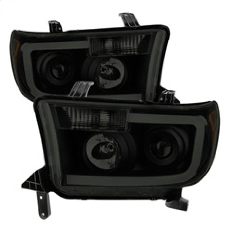 SPYDER Xtune Toyota Tundra 07-13 LED Light Bar Projector Headlights Black Smoked PRO-JH-TTU07-LED-BSM 9030413 9030413 Photo - Primary