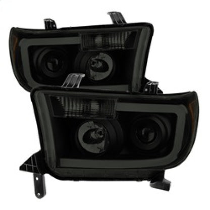 SPYDER Xtune Toyota Tundra 07-13 LED Light Bar Projector Headlights Black Smoked PRO-JH-TTU07-LED-BSM 9030413 9030413 Photo - Primary
