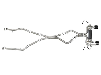 aFe Mach Force-Xp 3-1/2 In 304 Stainless Steel Cat-Back Exhaust System 49-36341-B Photo - Unmounted