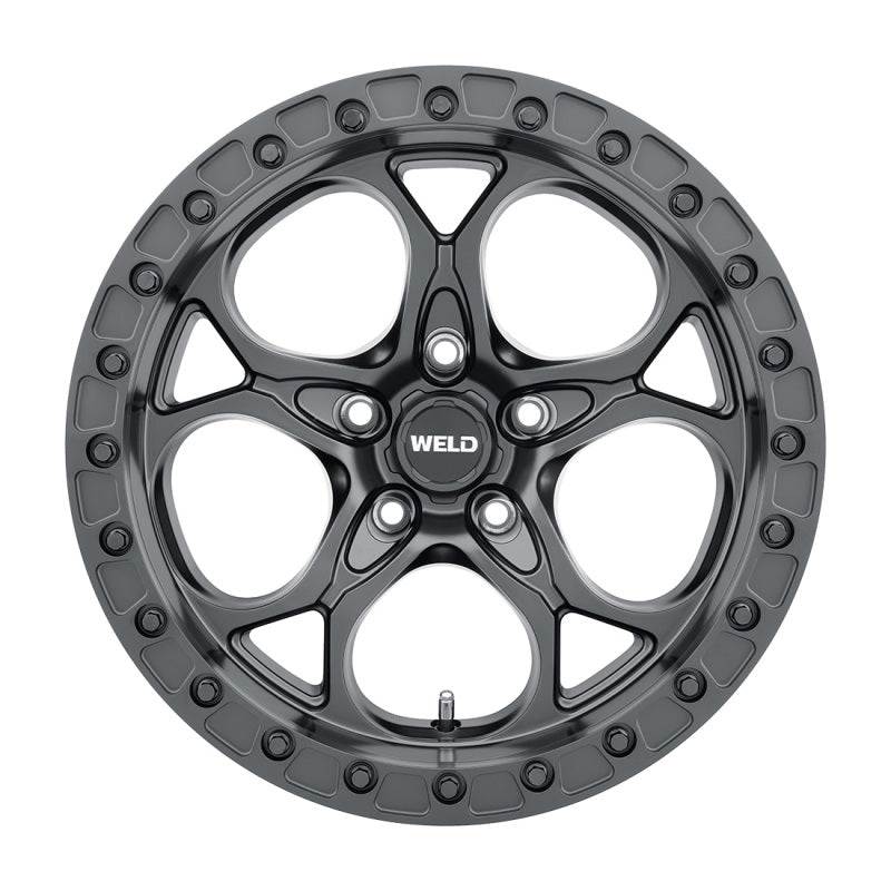 Weld Off-Road W901 17X10 Ledge Beadlock5 5X127 ET-25 BS4.50 Satin Black / Black Ring 71.5 W90170075450 W90170075450 Photo - Primary