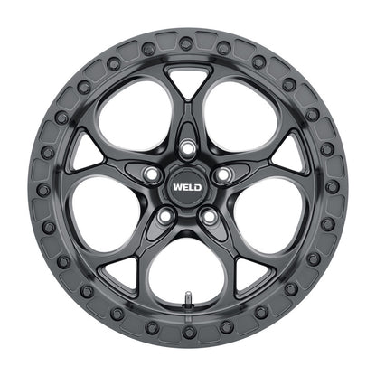 Weld Off-Road W901 17X10 Ledge Beadlock5 5X127 ET-25 BS4.50 Satin Black / Black Ring 71.5 W90170075450 W90170075450 Photo - Primary