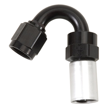 Russell Hose End #6 Crimp On Swivel 150 Degree Black & Clr 610503 Photo - Primary