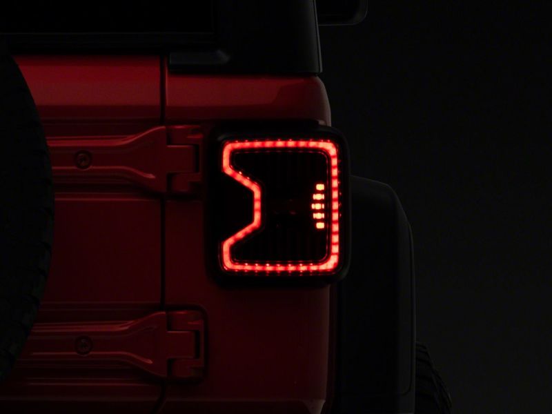 Raxiom 18-23 Jeep Wrangler JL LED Tail Lights- Blk Housing (Smoked Lens) J137647-JL J137647-JL Photo - Close Up