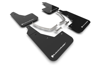 Rally Armor 2022 Hyundai Ioniq 5 Black Mud Flap w/ White Logo MF87-UR-BLK-WH MF87-UR-BLK-WH Photo - Primary