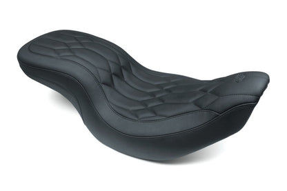 Mustang Motorcycle Mustang 14-21 Indian Chieftain,Chief,Roadmaster,Vt Wide Tripper 1PC Seat w/Diamond Stitch - Black 75397 75397 Photo - Primary
