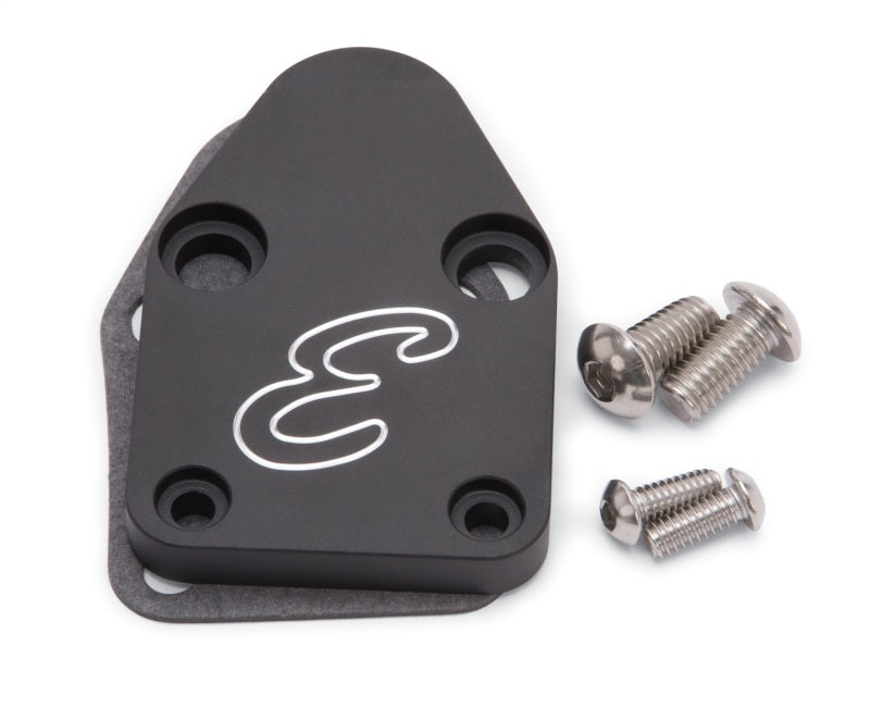 Edelbrock Fuel Pump Block-Off Plate, SBC Billet Aluminum 4020 Photo - Primary