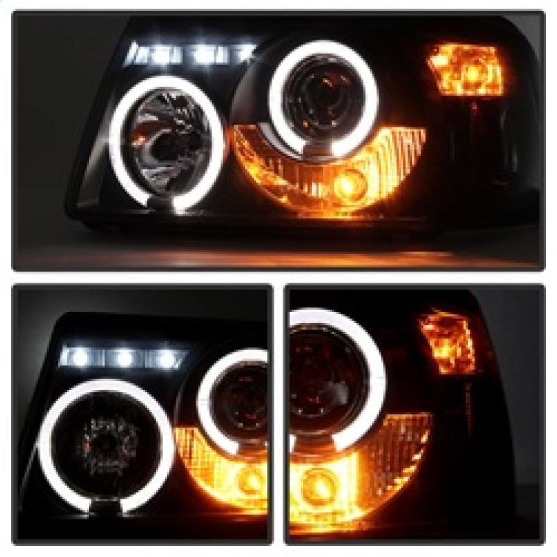 Spyder Ford Ranger 01-11 1PC Projector Headlights LED Halo LED Blk Smke PRO-YD-FR01-1PC-HL-BSM 5078476 5078476 Photo - Unmounted