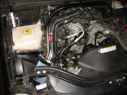 Injen  05-10 Grand Cherokee WK Wrinkle Bk Power-Flow Intake w/ MR Tech PF5010WB Photo - Mounted