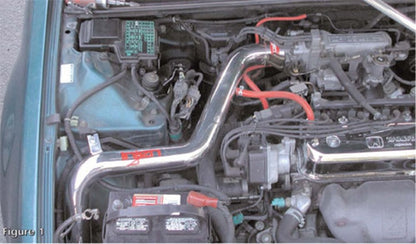 Injen Polished Cold Air Intake 90-93 Honda Accord 2.2L 4 Cyl No ABS RD1600P Photo - Mounted