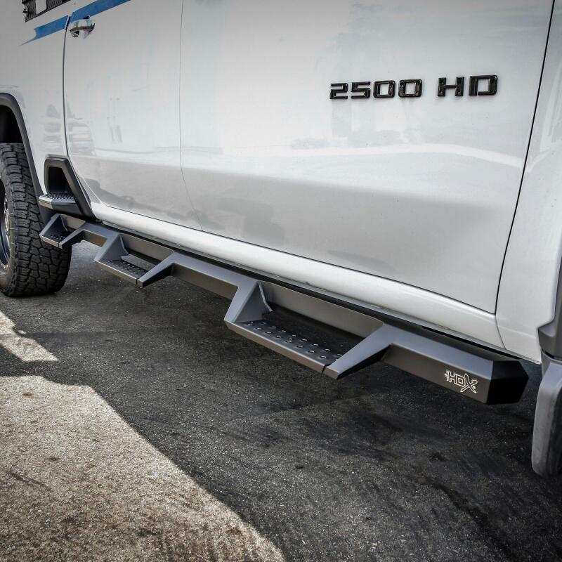Westin 2020 Chevy Silverado 2500/3500 Crew Cab (6.5ft Bed) HDX W2W Nerf Step Bars - Textured Black 56-534765 56-534765 Photo - Mounted