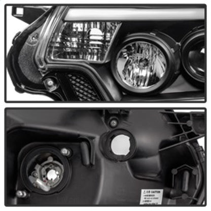 Spyder Toyota Tacoma 12-15 Projector Headlights Light Bar DRL Black PRO-YD-TT12-LBDRL-BK 5081711 5081711 Photo - Unmounted