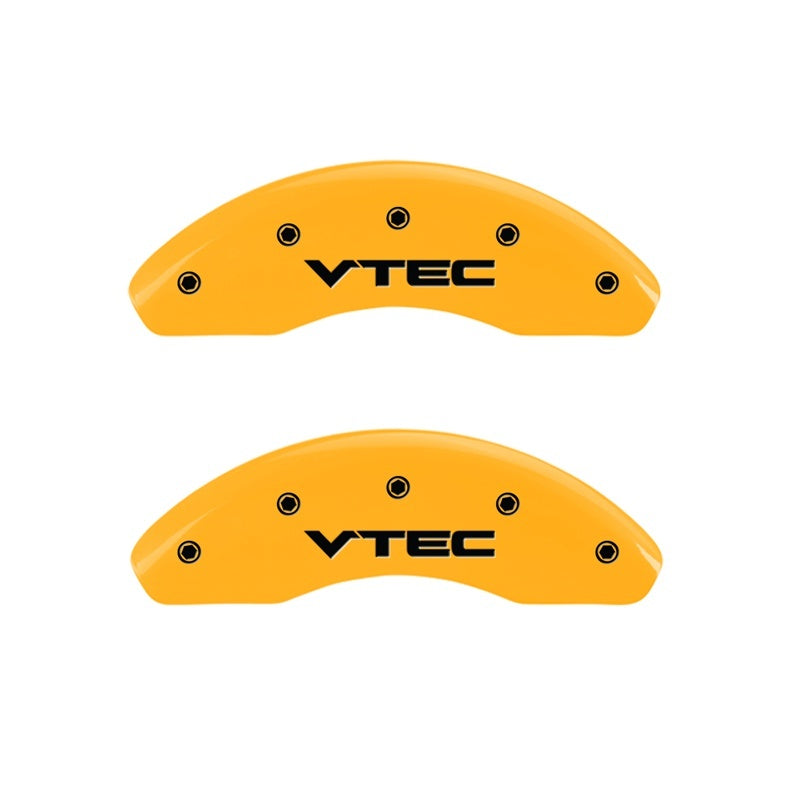 MGP 2 Caliper Covers Engraved Front Vtech Yellow Finish Black Characters 1997 Honda Civic 20209FVTCYL 20209FVTCYL Photo - Primary