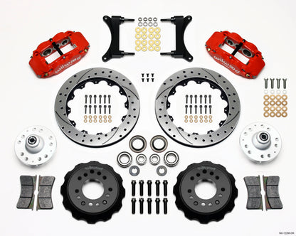Wilwood Narrow Superlite 6R Front Hub Kit 12.88in Drill Red 79-87 GM G Body 140-12298-DR 140-12298-DR Photo - Primary