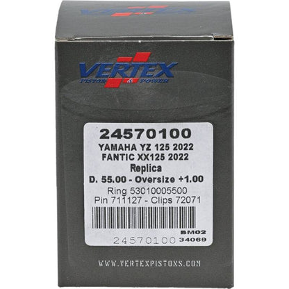 Vertex Pistons Vertex Piston 2023 Fantic Motor XE 125 125cc +1.00mm Oversized Cast Replica Piston Kit 24570100 24570100 Photo - Primary